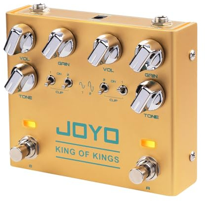 JOYO Dual Crunch Pure Analog Circuit Overdrive Effect Pedal with Independent Clipping for Electric Guitar - True Bypass (King of Kings R-20)