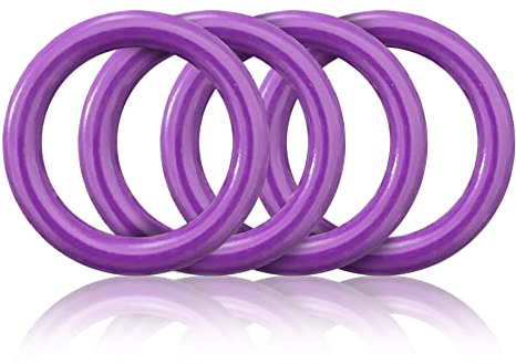 Ganzoo 4er Set O-Ring aus Druckguss 25 mm, Pastell-violett, nichtrostend, universell für DIY Hunde-Leinen und Hunde-Halsbänder, ideal für Paracord 550, Daten: Außen-Ø 35 mm, Innen-Ø 26 mm, 4,5 mm