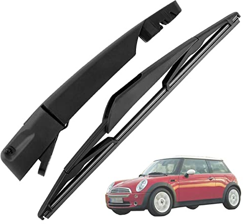 Ruolin Bras Essuie Glace Arrière et Balai Essuie Glace, Arrière de Bras d'Essuie-Glace en Caoutchouc Naturel Toutes Saisons Kit Remplacement pour MINI COOPER R50 R53