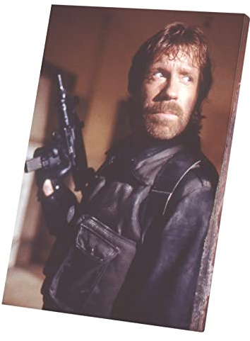 Chuck Norris Delta Force Waffe Film Action Wandbild Leinwanddruck (40 cm x 58 cm)