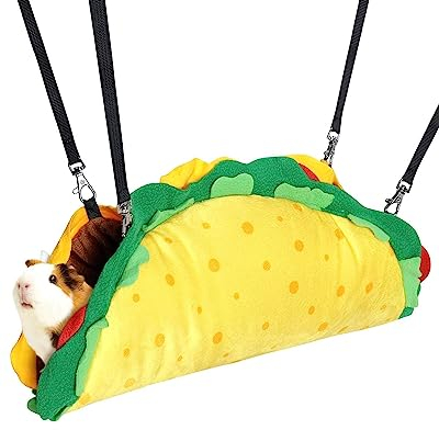 Percozzi Taco Hamster-Hängematte Versteck Tunnel Haus Ratte Spielzeug Käfig Zubehör Bett Frettchen Meerschweinchen Chinchill Zuckergleiter Kleintier-Lebensraum