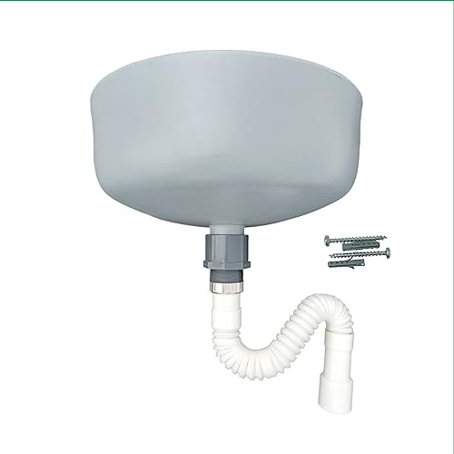 Varile Premium-Set Waschbecken aus Kunststoff für Garten & Keller inkl. Abflusssieb-Haarsieb aus Kunststoff