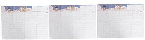 MAGICLULU 3 Stück 2021 2021 Papierkalender Wandkalender Planer Für Tagespläne Und Memo-spots Kalender