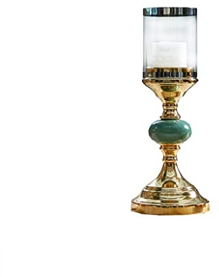 HEXEH Kerzenhalterhalter Säulenkerzenhalter mit Glas, Hurrikankerzenhalter for Hochzeitstag Hauswarming Party Tisch Mittelstücke Kandelaber (Size : A)