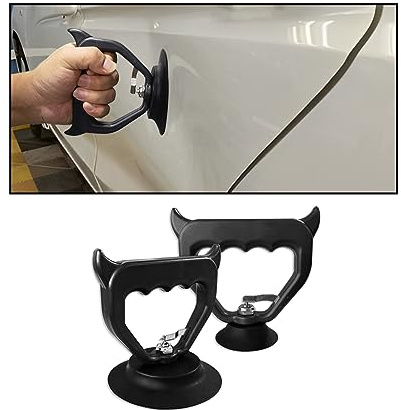 JNNJ Auto Dent Saugnapf, Auto Body Dent Abzieher Ausbau Werkzeug, Schwerlast Dellenentfernung Vakuum Saugnapf Saug Heber, Für Auto Dellen, Handy, Glasscheiben(11cm)