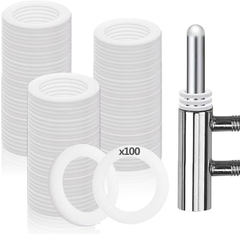 Anyingkai Rondelles en Plastique, Rondelle Nylon, Lot de 100 Pièces, Rondelles pour Gonds de Porte, Rondelle Caoutchouc, 10,2 mm x 15 mm, 1 mm