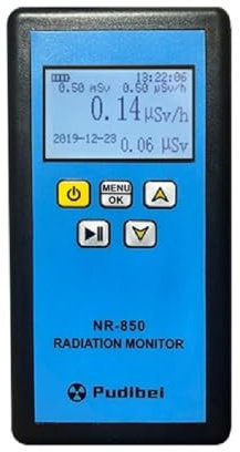 Geigers Compteur de rayonnement nucléaire Détecteur professionnel de haute précision Détecteur radioactif Testeur de données Dosimètre en marbre Détecteur de rayonnement nucléaire Détecteur de