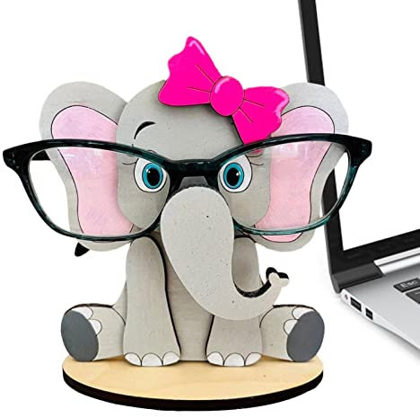 Bvizyelck Brillenständer Tier - Lustiger Brillenhalter - Holz 3D Handgemachte Kreative Sonnenbrille Display für Desktop Zubehör Home Office