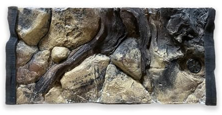 ZooPaul Aquarium Rückwand 3D 60x30 Terrarium Hintergrund Fels Stein Wurzel Struktur Amazonas NEU