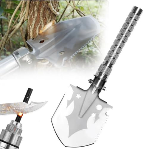 Multifunction Shovel, Klappspaten, Solide Gemacht, Abnehmbar Faltbar Spaten, Survival Ausrüstung für Überleben/Garten/Camping (1 Abschnitt)