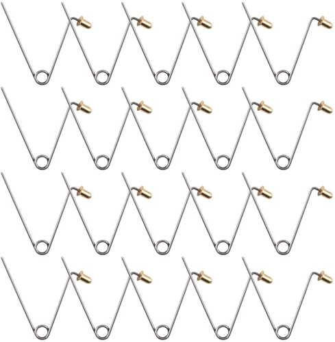 INCREWAY Zeltstangen-Clips, 20 Stück, Kajak-Paddel-Feder-Clips, Karbonstahl, Zeltstange, Druckknopf-Federklemmen für Camping, Kajak, Paddel, Zeltstange, 4,5 mm Knopf