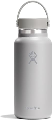HYDRO FLASK - Wide Mouth Water Bottle 946 ml (32 oz) - Vacuum Insulated Stainless Steel Water Bottle with Leak Proof Flex Cap and Powder Coat - Birch