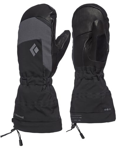 BLACK DIAMOND Men's Mercury Ski/Snow Mitts | Contains BD.Dry Waterproof Inserts Waterproof Insert | Removable Liner Mittens | Black 2.0 | Extra Large