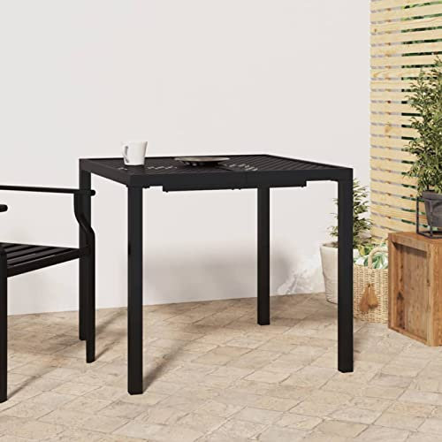 Xichuzi Gartentisch, Buffettisch, Garten Esstisch, Multifunktionstisch, Terrassentisch, Picknicktisch, Spieltisch, Flohmarkttisch, Anthrazit 80x80x72 cm Stahl