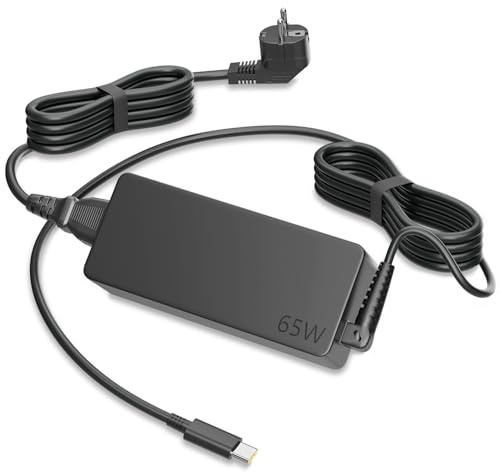 Cargador portátil USB C 65W para Lenovo Thinkpad X1 Carbon T470 T480 T490 T590 E580 E590 E595 Yoga IdeaPad Chromebook 20V 3.25A Type C Adaptador Alimentación