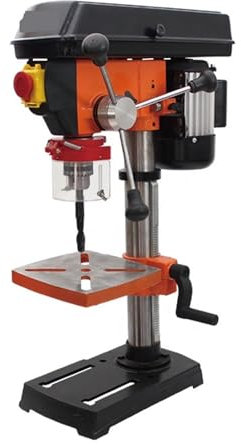 Perceuse à colonne d'établi, DP25016B 550W Perceuse À Colonne Professionnelle À 12 Vitesses, Perceuse À Colonne Avec Table De Travail Biseautée Pour le bricolage, les petits travaux de précision