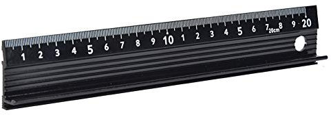 L-Typ, 30 Cm, Schneidelineal aus Aluminiumlegierung mit Gummistreifen für Stabilen Gebrauch, Hervorstehende Schutzplatte Zur Vermeidung von Verletzungen, Zeichenlinienstruktur