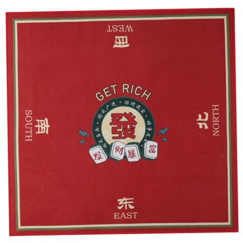 Hintyne Mahjong-Matte 31, 5 x 31, 5 Zoll rutschfeste Mahjong-Tischdecke verschleißfeste geräuschreduzierende Tischdecke für Poker Kartenspiele Brettspiele