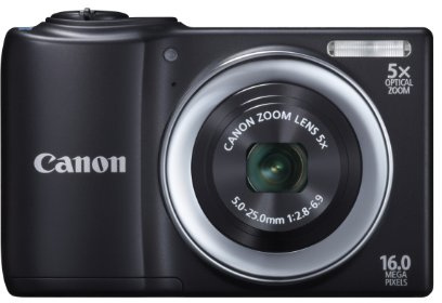 Canon PowerShot A810 16.0 MP Digital Camera with 5X Digital Image Stabilized Zoom 28mm Wide-Angle Lens with 720p HD Video Recording Black (Renewed)