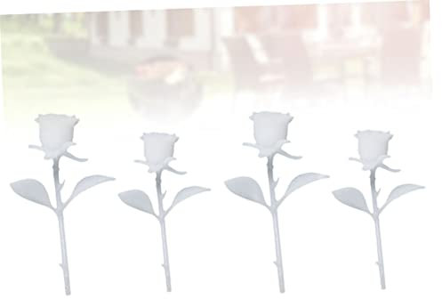 Gadpiparty 4pcs DIY Crystal Epoxy Model Handmade Mini Rose Model Craft Miniature Ornament Creative DIY Decor for Home Store