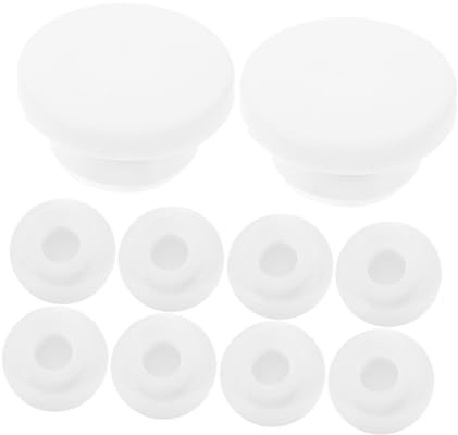 VILLCASE 10 pcs Round Washbasin Overflow Drain Covers Bathroom Sink Tub Overflow Caps Seal Plugs Easy Installation Design