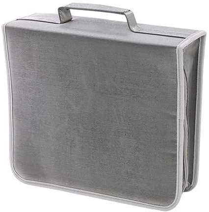 Étui à disque 256/384 capacité VCD Portefeuille de protection de rangement Support d'organisation livret Album Boîte Classeur Disque de rechange portable pour voyage, gris, 256 pieces