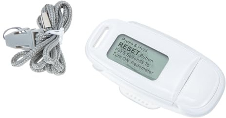 GALPADA Rechargeable Pedometer with Clip Design Usb Charging White 3d Step Counter Backlight for Outdoor Walking Accurate Portable Tracker for Men Women