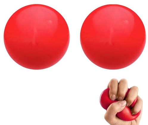 Handtherapie Übungs Stressball - 2 Stück Handtrainer Ball, Griffkrafttrainer, Antistress Bälle, Knetball für Hände Therapie, Fingergymnastik Ball, Quetschball, Fingerstärker Trainingsgerät, Griffbälle