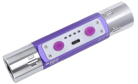 Garsent Linterna UV de Luz de 365 Nm y 395 Nm, Mini Potente USB C Recargable, Linternas LED, Detector de Orina para Mascotas para Roca, Vidrio, para Joyería, Tinta, Moneda, Agente