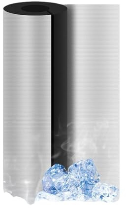 Rubber and Plastic Insulated Pipe, Aluminum Foil High Temperature Resistant, 48/76/89/114mm Pipe Diameter, Pipe Insulation(114mm*20mm*1m)