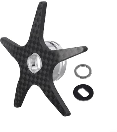 Hosrivae Carbon für Five Star Drag Brake Ersatz für B3, B4, P3, P4, S3, MAX, für STX, 4SX, PRO Rollen – Wassertropfenrad, 65 mm Durchmesser, schwarz