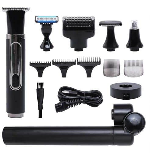 Rasoi per la schiena da uomo, kit elettrico per la cura del corpo, con manico regolabile di estensione, impermeabile, senza fili, per capelli, barba, viso, mento, braccia, palle inguine, peli pubici e