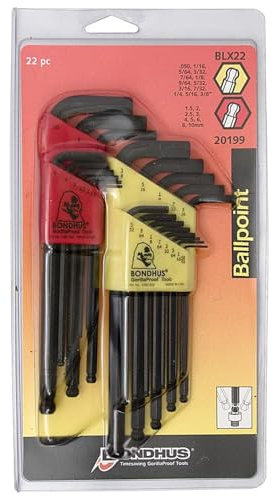 Bondhus, BLX22 Double Pack BALLEND HEX Key Set BLX9MM & BLX13AF, 20199