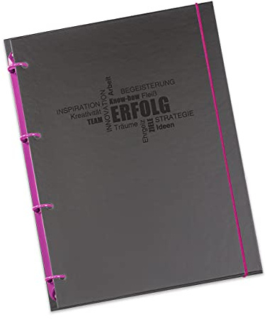 flexiNotes NOTIZBUCH A5, Typ: Business, Beere, 75 Blatt kariert - Ring S