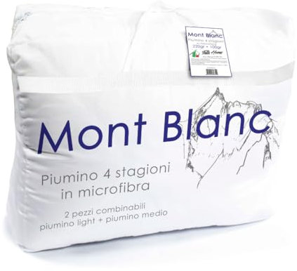 Tata Home Piumino Doppio 4 Stagioni in Morbida Microfibra Misura 200 x 200 cm Letto da Una Piazza e Mezza