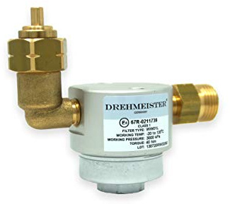 Drehmeister Filtre pour Bouteilles de gaz 21,8 LH x G12 Droit -90° coudé - Filtre pour Bouteilles (GPL, GNC, Propane, Butane) pour Caravane, Camping-Car, Grill, Cuisine à gaz ou Chariot élévateur