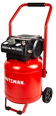 Craftsman Air Compressor 10 Gallon, Peak 1.8 HP, Max 150 PSI, 4.0CFM@90PSI, 5.0 CFM@40PSI, Oil-free, Portable Air Compressor with Wheel, 120V, Model: CMXECXA0331042