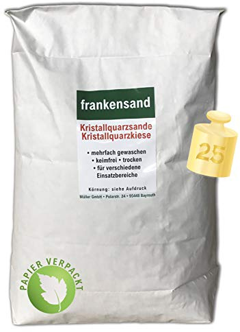 Anbobo Müller GmbH - Filtersand/Filterkies/Kristallquarzsand/Quarzsand für Sandfilteranlagen - 25 KG - 1,0-2,0 mm - Deutsche Produktion