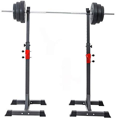 SLRMKK Multifunktionsverstellbarer Power Rack-Squat-Stand, Dip-Stand-Fitness-Bankdrücken, Krafttraining, Fitness-Langhantel, Halterungshöhenbereich 98-160CM
