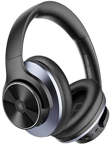 OneOdio A10 Hybrid Active Noise Cancelling Headphones [62 Hrs Playtime] Wireless Bluetooth Over Ear Headphones with Hi-Res Audio, Transparency Mode, Deep Bass, CVC 8.0, for Travel PC Home Office