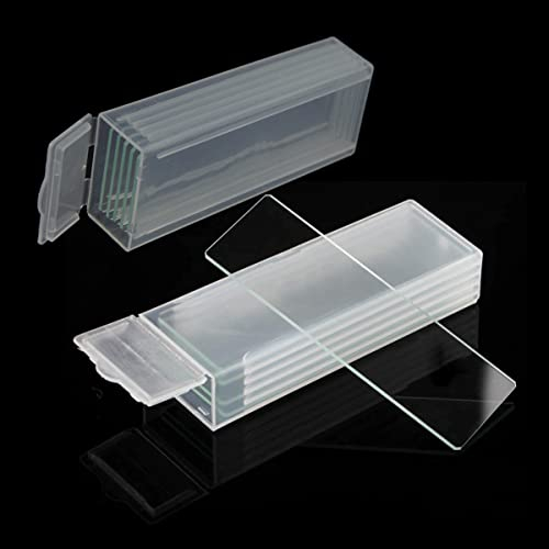 10 x leere Mikroskop-Objektträger, 25,4 x 76 mm, Glas-Mikroskop-Abdeckungen für Labor