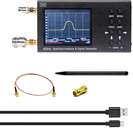 Tweovnai 1Set SA6 Signal Generator RF Signal Source Wi-Fi 2G 4G LTE CDMA GSM Beidou Black