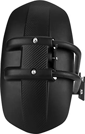 Alvinlite Garde-boue arrière de moto universel en ABS et acier inoxydable, noir
