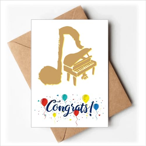 Hochzeitskarten mit Musiksymbol, nebeneinander liegend, mit Klavier-Motiv, Glückwunschkarten