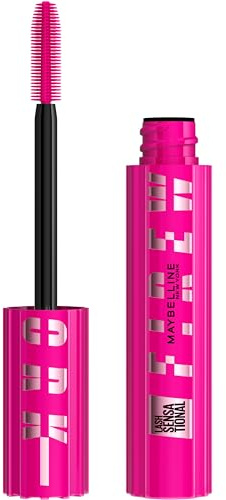 Maybelline Lash Sensational Firework Washable Mascara, Lengthening & Volumizing Mascara for up to 24HR wear, Blackest Black, 1 Count