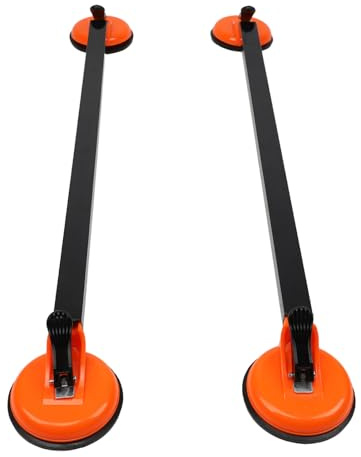 2 Stück 36,22 Zoll Universal Dachträger, Verstellbare Querstangen, Verbesserte Auto Dachträger Halterungen, Quadratische Stahlrohr Saugnapfhalterung, Dachgepäckträger