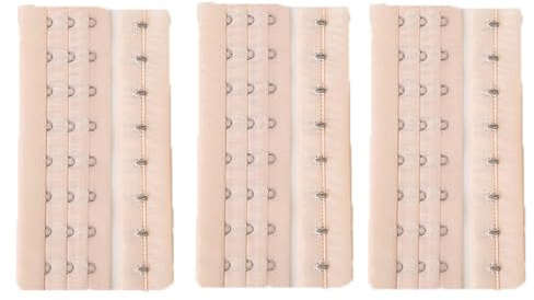 TMTGTS Estensione per reggiseno, 8 pezzi, 3 file con 8 ganci, per reggiseno, morbido e confortevole, ricambio per biancheria intima, prolunga, bustiers, shapewear (colore 8#)