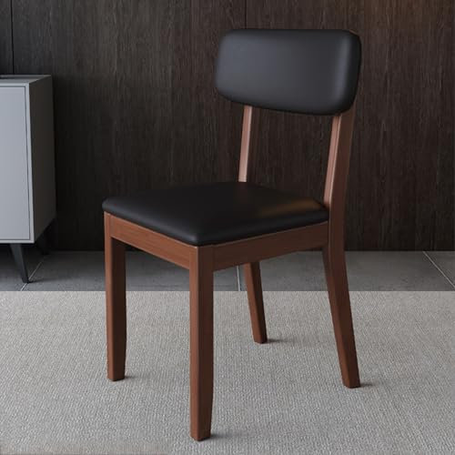 Computer-Schreibtischstuhl, Chefsessel, Esszimmerstühle, Küchenstühle aus Holz, Sitzfläche aus Leder gepolstert, Schreibtisch mit Rückenlehne, Arbeitsstuhl zum Lesen und Arbeiten (