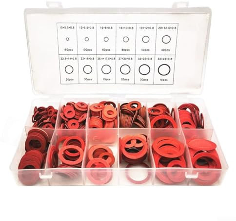 Unterlegscheiben Fitschenringe 600 Stück Unterlegscheiben Set Mit Sortierbox - Beilagscheiben Sortiment Für 12 Verschiedenen Größen