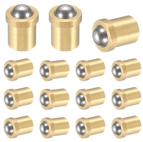sourcing map 15 stantuffi a sfera in acciaio inossidabile 304, diametro 2 mm. Chiusura a sfera liscia a spinta a molla, posizionamento di precisione, forza finale 5N, per dispositivi meccanici, mobili